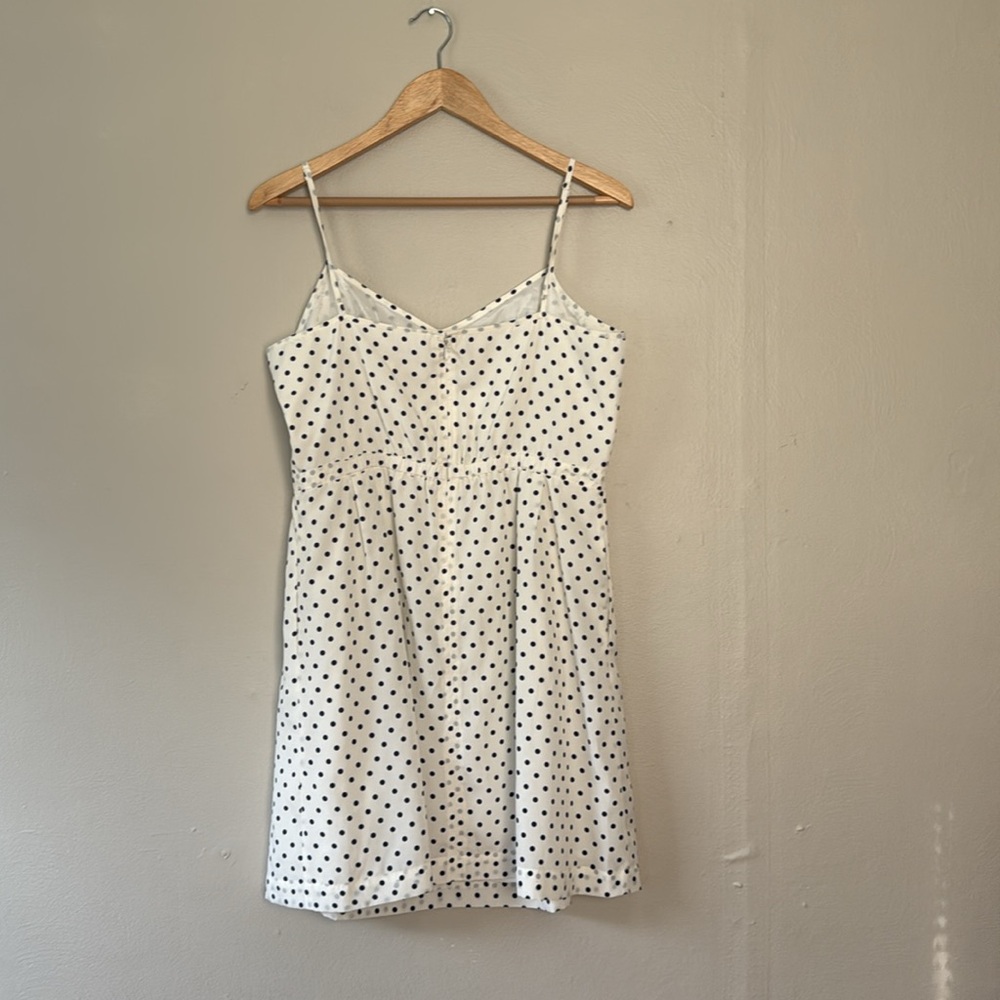 J. Crew White and Black Polka Dot Spaghetti Strap Sundress 14 - Picture 4 of 7